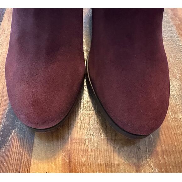 Diba Women's Boho Suede Stacked Heel Boots Burgundy Size 8.5 NWOB Casual Chic - Picture 9 of 10